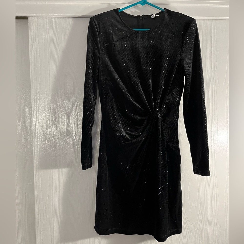 Black Sparkle Midi Dress